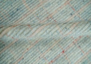 Blue and Peach Wool Area Rug Moroccan Trellis - Hand Knotted by The Rug Decor