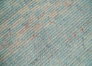 Blue and Peach Wool Area Rug Moroccan Trellis - Hand Knotted by The Rug Decor