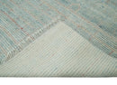 Blue and Peach Wool Area Rug Moroccan Trellis - Hand Knotted by The Rug Decor