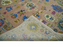 Hand Knotted Multi Size Antique Style Peach and Beige Traditional colorful Oushak Wool Rug