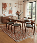 Hand Knotted Wool Area Rug - Rust and Aqua Floral Multi Size