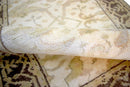 Hand Knotted Oriental Oushak Beige And Brown Wool Area Rug