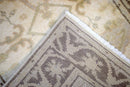 Hand-Knotted Wool Oushak Area Rug Beige Brown Traditional 2.8x21 Feet Turkish Runner