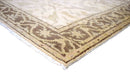 Hand Knotted Oriental Oushak Beige And Brown Wool Area Rug