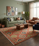 Hand-Knotted Wool Area Rug Rust Brown Black Antique Traditional by The Rug Decor