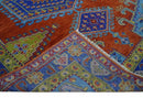 Hand Knotted Rust, Blue and Olive Traditional 9x12 Antique Style Wool Area Rug by The Rug Decor