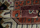 Hand Knotted Rust, Ivory and Black Traditional Heriz Wool Area Rug
