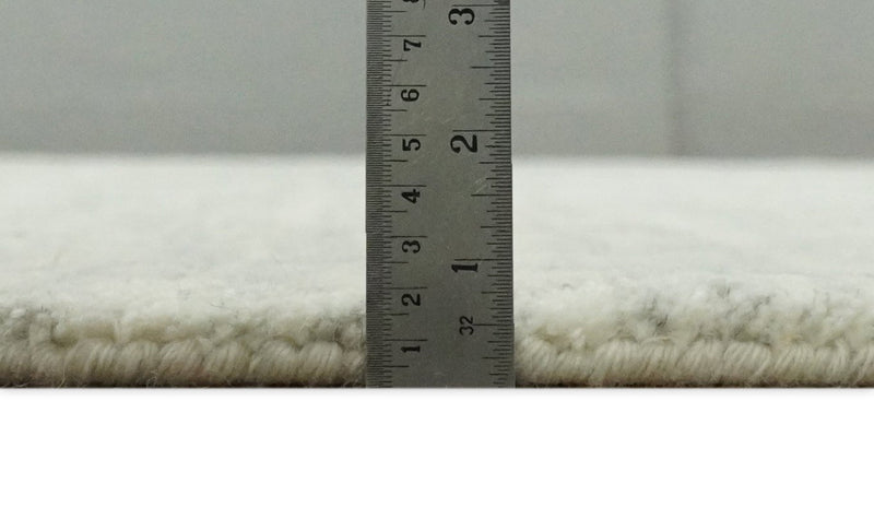 Hand Knotted Silver and Beige 9x12 Trellis Moroccan Rug Made with Fine Wool | TRDCP641912