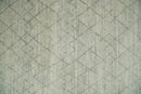 Hand Knotted Silver and Beige 9x12 Trellis Moroccan Rug Made with Fine Wool | TRDCP641912