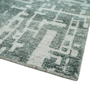 Hand Knotted Silver and Gray 5x8 Modern Abstract Contemporary Recycled Silk Area Rug