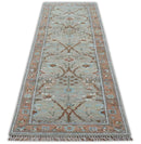 Hand knotted Silver And Rust Traditional Turkish Design 2.6x10 Wool Area Rug