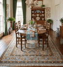 Hand Knotted Wool Traditional Oushak Area Rug - Silver Rust Gray