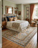 Hand Knotted Wool Traditional Oushak Area Rug - Silver Rust Gray