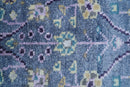 Hand Knotted Traditional Design Blue And Ivory 2x3 Wool Area Rug