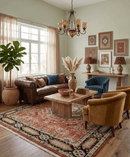 Rust and Black Kazak Medallion Hand Knotted Traditional Wool Area Rug