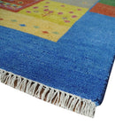 Hand knotted Traditional Multi color 8x10 Antique Tribal Style Gabbeh Design Wool Area Rug by The Rug Decor