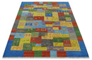 Hand knotted Traditional Multi color 8x10 Antique Tribal Style Gabbeh Design Wool Area Rug by The Rug Decor