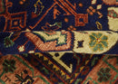 Hand knotted Traditional Multi Sizes Antique Style Vintage Finish Rust and Blue Area Rug