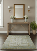 Hand Knotted Traditional Oushak Design Beige And Gray 6x9 Wool Area Rug