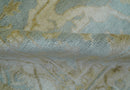Hand Knotted Traditional Oushak Design Blue And Beige 6x9 Wool Rug