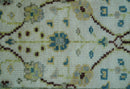 Hand knotted Traditional Oushak Design Blue And Ivory 2x3 Wool Area Rug