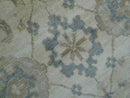 Hand Knotted Traditional Oushak Design Ivory And Gray 6x9 Wool Rug