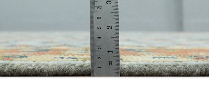 Hand Knotted Tree of Life Rust and Blue Traditional Turkish Design Wool Rug