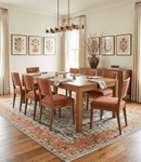 Rust and Blue Tree of Life Hand Knotted Area Rug - Turkish Design