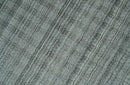 Hand Made 8x10 Modern Stripes Charcoal, Gray and Beige Scandinavian Blended Wool Flatwoven Area Rug | KE9