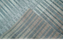 Hand Made 8x10 Modern Stripes Peach, Gray and Silver Scandinavian Blended Wool Flatwoven Area Rug | KE17