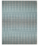 Hand Made 8x10 Modern Stripes Peach, Gray and Silver Scandinavian Blended Wool Flatwoven Area Rug | KE17