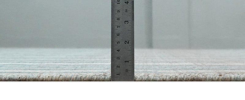 Hand Made 8x10 Modern Stripes Peach, Gray and Silver Scandinavian Blended Wool Flatwoven Area Rug | KE17