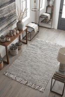 Beige and Charcoal Premium Wool Area Rug - Hand Made Classic by The Rug Decor