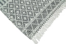 Modern Contemporary Hand Woven Black and White Wool Area Rug