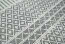 Modern Contemporary Hand Woven Black and White Wool Area Rug
