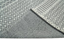 Modern Contemporary Hand Woven Black and White Wool Area Rug