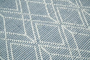 Blue Modern Contemporary Hand Woven Wool Area Rug