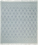 Blue Modern Contemporary Hand Woven Wool Area Rug