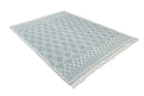 Blue Modern Contemporary Hand Woven Wool Area Rug