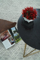 Modern Contemporary Hand Made White Wool Area Rug