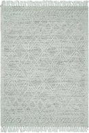 Modern Contemporary Hand Made White Wool Area Rug