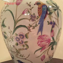 GobekUsa Coral Flower Bird Ceramic Table Lamp Hand-Painted Crack Glaze Living Room Table Lamp