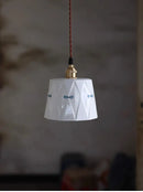 Hand painted cream decorbites ceramic pendant light dining room by Decorbites