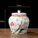 GobekUsa Blue White Porcelain Tea Canister Organizer Box Coffee Container Caddy Jar