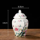 GobekUsa Blue White Porcelain Tea Canister Organizer Box Coffee Container Caddy Jar