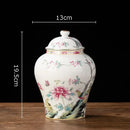 GobekUsa Blue White Porcelain Tea Canister Organizer Box Coffee Container Caddy Jar