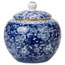 GobekUsa Blue White Porcelain Tea Canister Organizer Box Coffee Container Caddy Jar