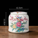 GobekUsa Blue White Porcelain Tea Canister Organizer Box Coffee Container Caddy Jar