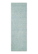 Modern Contemporary Style Teal and Ivory Hand Tufted Wool Area Rug