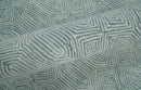 Modern Contemporary Style Teal and Ivory Hand Tufted Wool Area Rug